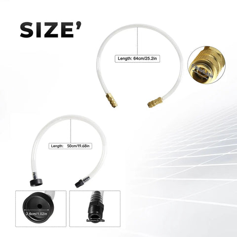 Pro-Grade Boat Bleed And Filler Kit For Hydraulic Steering Systems, Seastar Compatible, hose sizes and fittings.