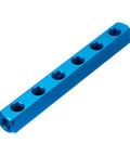 Six Way Nine Port Aluminum Air Manifold Block For One Quarter Inch Quick Connects Inline Air Compressor Splitter Blue