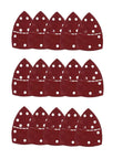 15 Pc High Grade 150x105mm Hook Loop Sandpaper Kit With 40 To 1000 Grits For Multi Sanders in red color with 11 holes for dust removal.