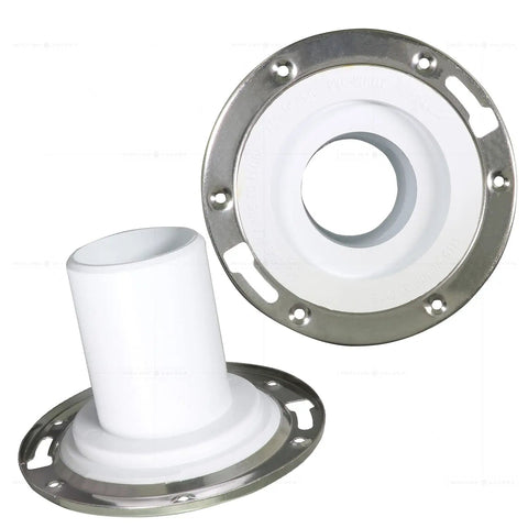 Superior Grade Heavy Duty Closet Flange Replacement With Stainless Steel Ring And Thick Rubber Gasket for 3 inch pipes.