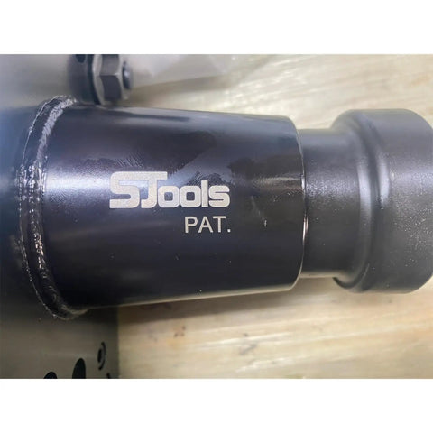 Heavy Duty Axle Shaft Puller Tool For Big Rig Trucks Featuring Quick Lock Adjustable Arms showing STools logo on durable black material.