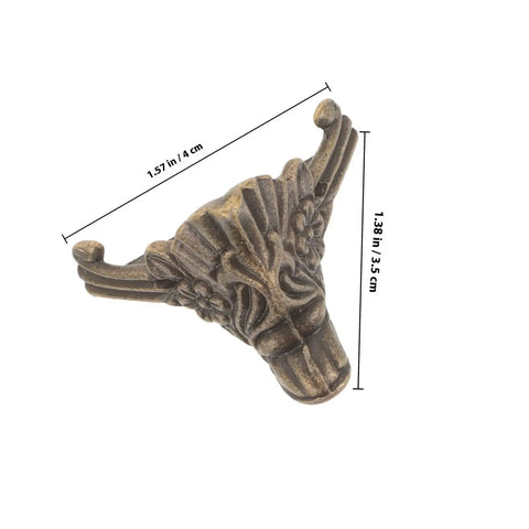8 Pcs Antique Decorative Box Feet For Jewelry Boxes And Small Furniture, Zinc Alloy Construction, Super Durable And Hard To Break, Adds Old School