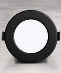 WKNHHL Recessed Lighting Housing Trim Kits Black Aluminium Integrated Grille Ceiling Spotlight with white LED panel.