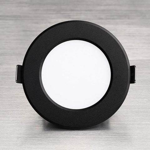 WKNHHL Recessed Lighting Housing Trim Kits Black Aluminium Integrated Grille Ceiling Spotlight with white LED panel.