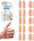 Gel Finger Protectors For Dry Skin And Cracked Fingertips Silicone Finger Cots For Easy On And Off Thumb And Finger Bandages