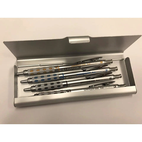 Ultimate Drafting Pencil Set With 0.3mm 0.5mm 0.7mm And 0.9mm Leads, Four Refills And Silver Finish Case For Precision Technical Drawing Architecture And Illustration, A Pro Grade Kit For Enthusiasts