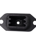 Front view of a black metal mount from Beefed-Up Nissan Sentra Engine And Transmission Mount Kit Set Of 4 For 2013 2019 1.8L L4 Auto CVT.