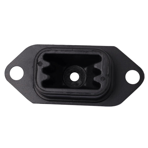 Front view of a black metal mount from Beefed-Up Nissan Sentra Engine And Transmission Mount Kit Set Of 4 For 2013 2019 1.8L L4 Auto CVT.