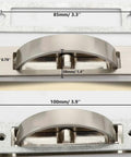 Slick Hidden Cabinet Handles Pack Of Two Smooth Rotating Zinc Alloy Pulls In Brushed Nickel Finish No Sweat Setup To Refresh Your Drawers Or Closet Doors Quick - Detailed view of dimensions and design.