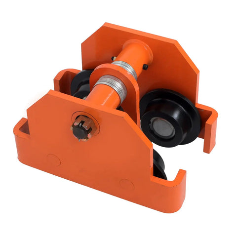 Beefy Manual Trolley For I Beam And H Beam With 11000 Lb Load Capacity Adjustable Flange Width Alloy Steel Frame