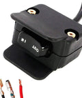 12V Mini Rocker Switch Handlebar Control For ATV And UTV Winches Waterproof Remote Wired switch with connectors and label design.
