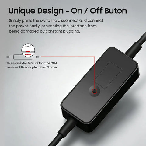 DJI Power SDC to XT60 Cable for 12V DC Output with unique on/off button for easy power disconnection