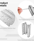 Two Pack 6 Inch Double Action Spring Hinges Stainless Steel Self Closing Hinges with adjustment tool