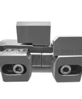 Jumbo Heavy Duty CNC Lathe Bar Puller with 25mm by 25mm square shank, 55mm to 118mm jaw range, steel build, front view