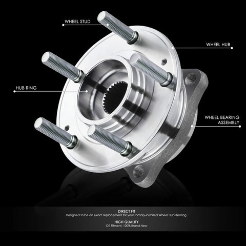 Front Wheel Bearing Hub Assembly Direct Fit for Hyundai Sonata 2015 2019 Tucson 2016 2021 Veloster 2019 Cadenza 2017 2020 Optima 2016 2020 Sportage 2017 2022 Beefed Up Replacement OEM Quality Replaces 513374 51750 C1000