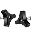 Upgrade Your Ride With These Tough Laqusie Two Piece Screw And Knob Bolts For Lawn Mower Handles Featuring No Tools Needed Universal Fit For Push And Riding Tractors To Fix Worn Grip And Boost Stability Instantly With Durable Steel Build Today, black steel