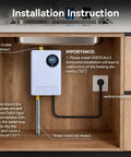 Installation instructions for 110V 3000W Tankless Electric Water Heater Keeps Things Zero Drama With Instant Hot Water Under Sink.