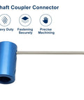 Rigid Shaft Coupler 8mm To 8mm Aluminum Alloy, 6 Pack, blue with L wrench, high precision connector for motors and 3D printers, DIY projects