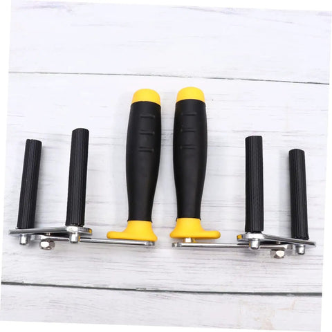 Portable Gypsum Board Lifter Set With Adjustable Angle Grip For Hassle Free Drywall And Ceramic Tile Transport Labor Saving Lightweight Carry Tool No Sweat Material Handling – close-up of handles and grips