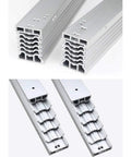 Folding Table Guide Rail Hinge System With Aluminum Telescopic Slide For Cabinets Fits Square Or Round Tables Built To Last Durable Aluminum Construction With 350mm Closed Length And 1270mm Or 1450mm Extended Lengths For A Flexible Dining Setup Easy