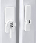 Keyless 3 Digit Mechanical Password Lock For Cabinets And Barn Doors 180 Degree Flip Latch With Combination Privacy Safe White Finish