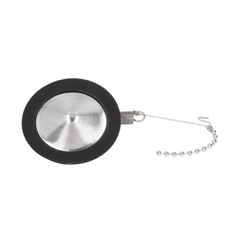 Top Shelf Reusable Siphon Pot Filter Built Tough With Rust Resistant Stainless Steel And Flexible Silicone Permanent Coffee Replacement For Silky Siphon Machine Daily Grind, round design.