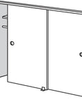 Illustration of sliding closet doors with top hung design for sliding closet door roller kit with 1 inch wheel diameter and convex edge plastic rollers.
