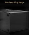 2-Way Speaker Selector Switch Box For A B Amplifier Setup With Banana Plugs in aluminum alloy design, side view
