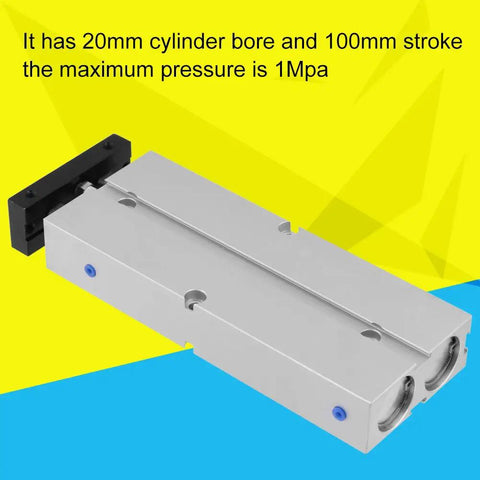 True Shop Grade Double Acting Pneumatic Air Cylinder Forged From Heavy Duty Aluminum Alloy Featuring A Smooth 100Mm Stroke And Tight 20Mm Bore Built To Handle The Daily Grind In Any Local Garage