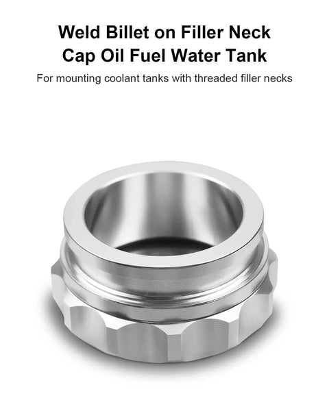 2 Inch Aluminum Alloy Weld On Fuel Cap For Filler Neck 50.8mm Silver Beef Up Your Tank Seal With A Durable Bolt On Cap