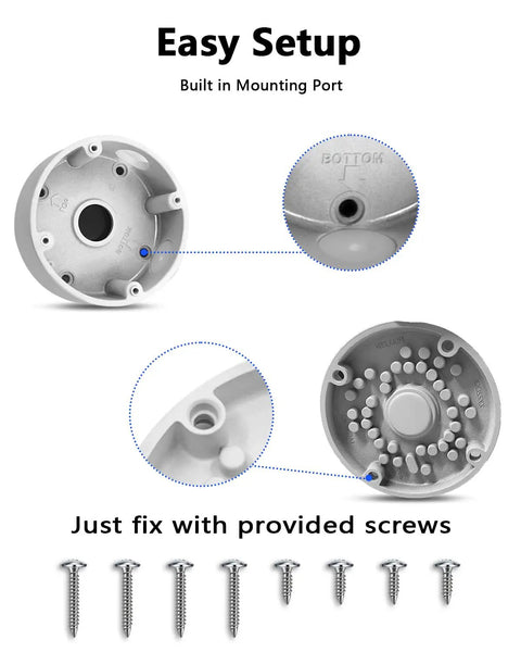 Weatherproof Outdoor Junction Box For CCTV Cameras, Heavy Duty Aluminum Mount Bracket With Hidden Cable Route details