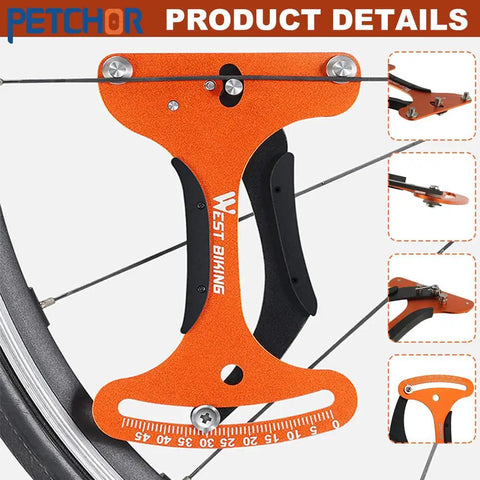 Spoke Tension Meter Tool Pro Grade Aluminum Alloy Bicycle Wheel Tension Gauge Indicator For Accurate Spoke Tension Readings