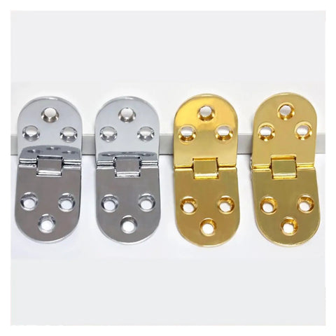 Silver and gold 180 Degree Flush Cabinet Door Hinge Semicircle Design With Smooth Operation For Full Cabinet Access Pro Grade Slick Hardware