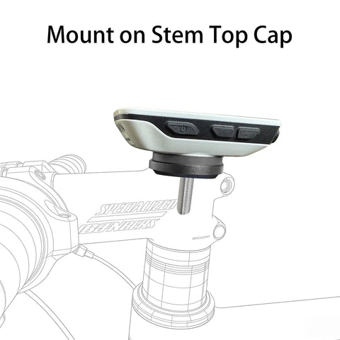 Upgraded Sturdy Bike Computer Mount For Garmin Edge And Wahoo Elemnt Top Cap Mount Fits One And One Eighth Inch Headset