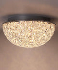 LED Ceiling Light Fixture Flush Mount With Crystal Dome Modern Chandelier Vibe Ceiling Light For Kitchen Hallway Living Room Foyer Closet 12 Inch 15W 1640 Lumens Dimmable 3000K 4000K 5000K Selectable