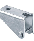 Set Of Four Linear Actuator Mounting Brackets, 1/8 Inch Thick Steel With Electro Galvanized Finish, shown in close-up view.