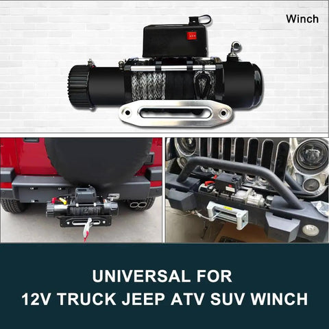 2 Piece Wireless Winch Remote Control Kit 12V Heavy Duty Recovery Switch Universal For Truck Jeep ATV SUV Easy To Install Portable