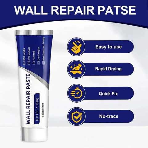 Fast Drying Wall Repair Paste For Cracks And Holes, Multi Function Drywall Patch Kit With Scraper And Sandpaper, Easy Interior Wall Mending