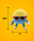 Ultra Soft 4 Inch Plush Golf Ball Toy With Gimme Character for fans, collectors, and golfers, blue and yellow design
