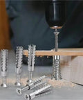 6 To 8mm Hollow Wall Expansion Tube Kit With Self Tapping Metal Screws For Drywall And Concrete Golden 8mm installation scene.