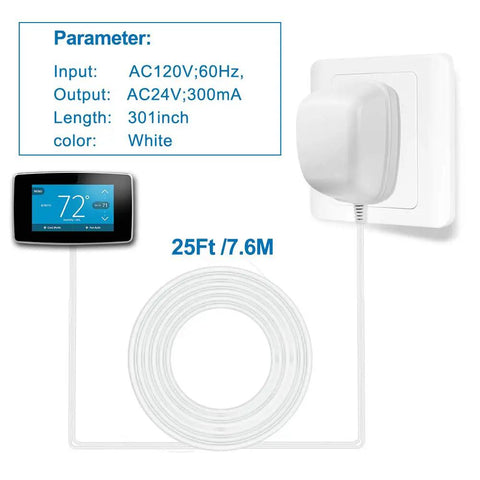 24 Volt Power Adapter Transformer C Wire Thermostat Adapter For Ring Doorbell And Thermostat Compatible With Ecobee Sensi And Honeywell