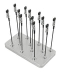 Must Have Magnetic Helping Hands 12 Pcs Bendable Alligator Clips arranged on a metal base for welding and soldering projects.
