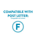 Diagram showing compatibility for Mapleton Heavy Duty Steel Post Mounted Mailbox For Outdoor Use In Rubbed Bronze Finish with post letter F
