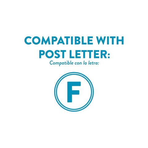 Diagram showing compatibility for Mapleton Heavy Duty Steel Post Mounted Mailbox For Outdoor Use In Rubbed Bronze Finish with post letter F