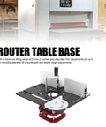Router Lift System With 4 Jaw Clamping, 51mm Stroke, Base Plate For 64-66mm Motors, Beefed Up Engraving Slotting Trimming Router Table Insert Base Plate on router table