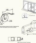 Diagram showing installation of 4 Pack Sliding Screen Door Rollers Replacement Kit With Steel Tension Spring Wheels Fits B638 B687 B639 B756 Doors 1 Inch Diameter Rollers Replace On Both Top And Bottom For Smooth Quiet Operation.