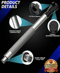 1/2-Inch Offset Extension Wrench For Tight Spots, Impact Ratchet Extender For Electric Drill, Includes 3/8 Inch And 1/4 Inch Adapters