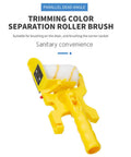 Paint Edger Roller Brush Kit With Handheld Edger And Roller For Clean Cut Edges On Walls And Ceilings with yellow handle