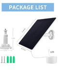 Rugged Solar Panel Charger That Keeps The Juice Flowing For Essential 2K Outdoor And Essential Spotlight Cameras USB C And Micro USB Ports 9.8 Foot Cable IP66 Weatherproof Outdoor Security Solution 1 Pack with included mounting hardware.