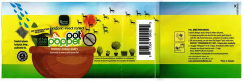 Pot Popper Organic Insect Control With Beneficial Nematodes For Container Plants, 8 Infusion Bio Pouches, packaging illustration
